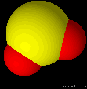 Molecola di anidride solforosa